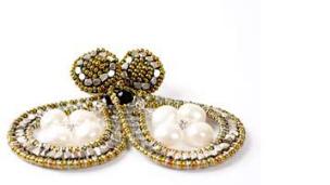 High-fashion pearl chandelier earrings by Ziio