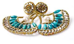 Ziio chandelier earrings made with turquoise