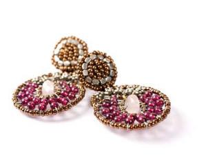 Artisan Italian garnet earrings by Ziio.